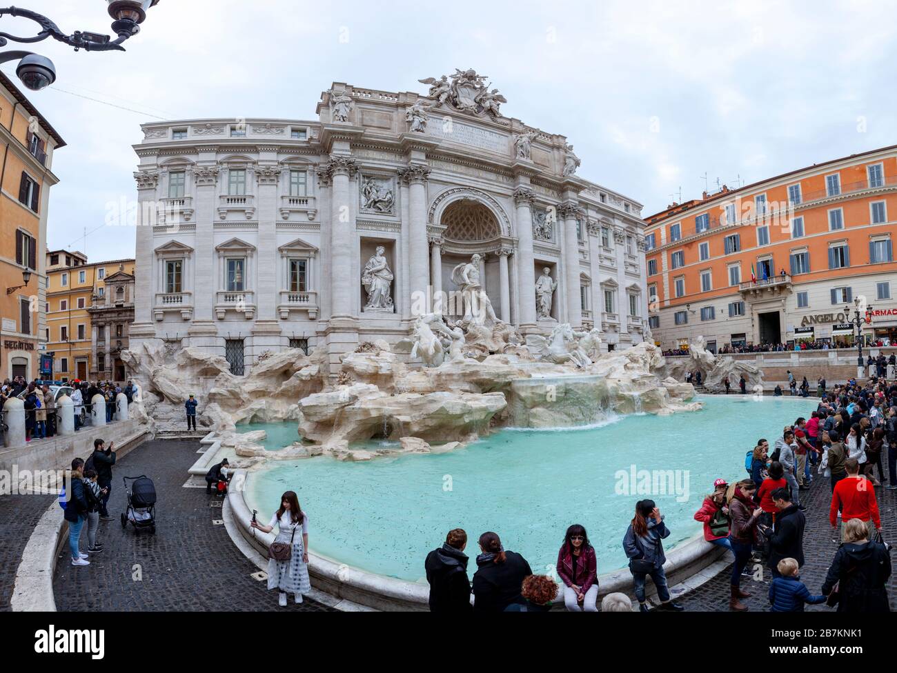 rome italie - notember8,2016 : un grand nombre d'attractions touristiques à la fontaine de trevi une des destinations touristiques les plus populaires de rome italie Banque D'Images