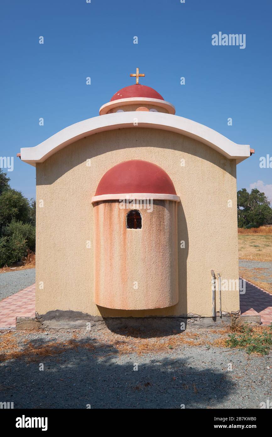 La petite église orthodoxe privée près du château de Kolossi dans le village de Kolossi. District de Limassol. Chypre Banque D'Images