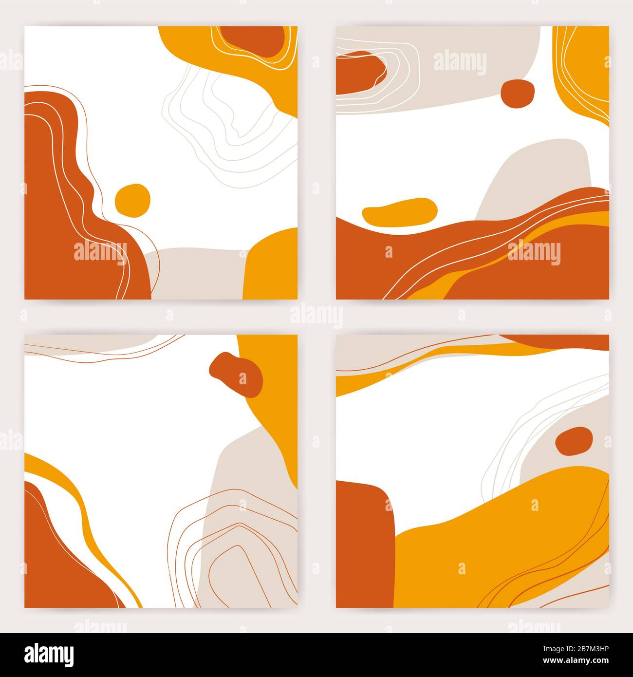 Motif abstrait moderne de style collage dans des couleurs chaudes Illustration de Vecteur