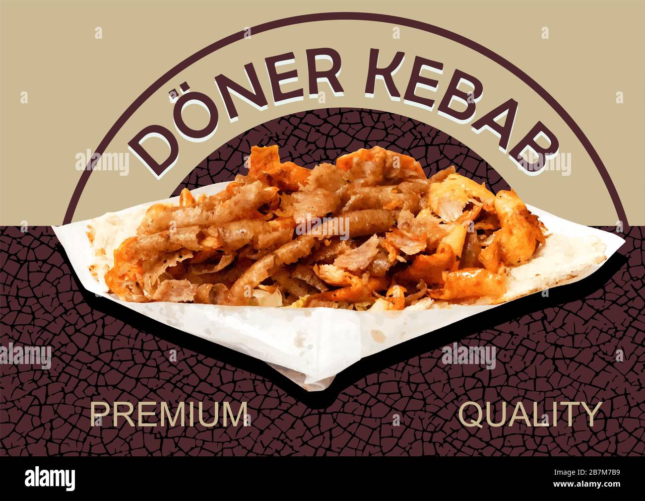 Kebab Specialty Grill - cuisine. Graphiques vectoriels à usage publicitaire Illustration de Vecteur