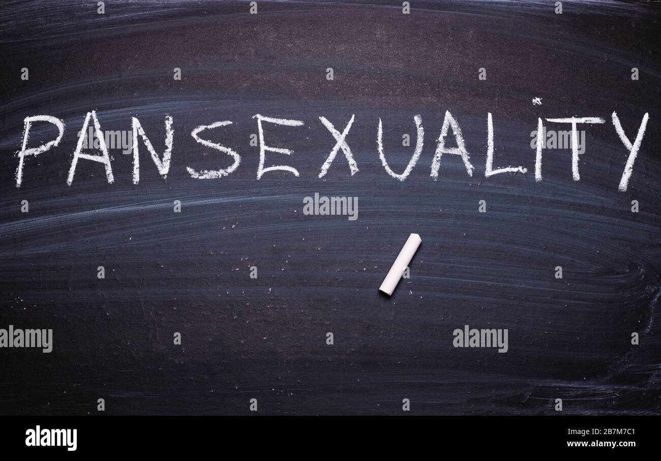 Le mot pansexualité. Identité sexuelle Banque D'Images