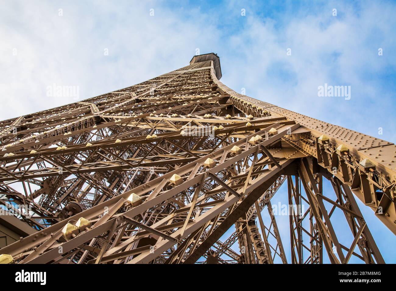 Vue aérienne sur la ville de Paris et la Seine depuis la Tour Eiffel. Banque D'Images