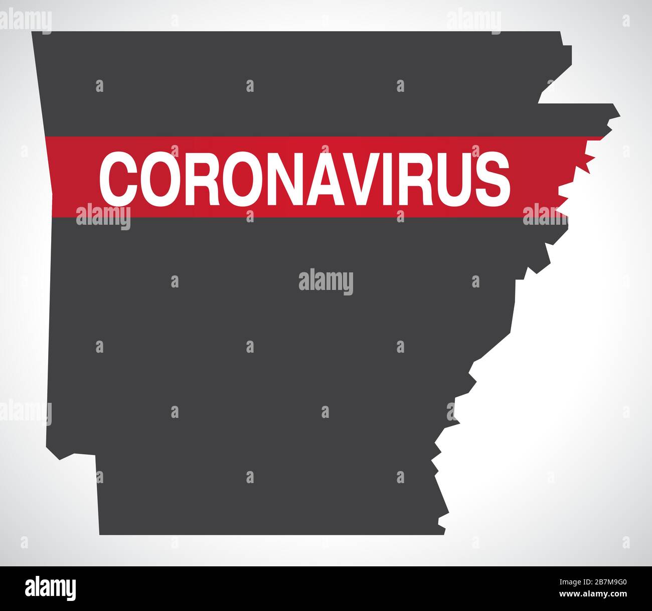 Carte de l'État fédéral de l'Arkansas des États-Unis avec illustration d'avertissement de Coronavirus Illustration de Vecteur Carte de l'État fédéral de l'Arkansas des États-Unis avec illustration d'avertissement de Coronavirus Illustration de Vecteur