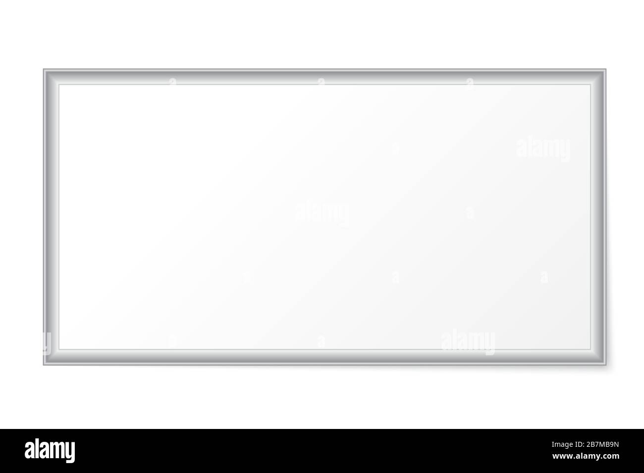 Châssis isolé. Cadre photo vide avec ombre. Illustration vectorielle. Cadre photo vierge. Illustration de Vecteur