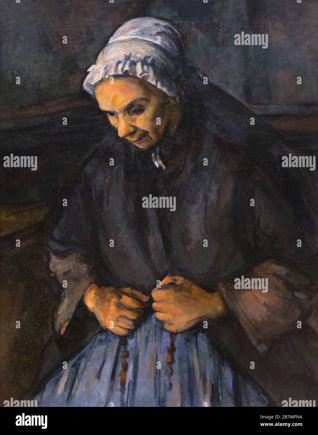 Une vieille femme avec un Rosaire, Paul Cézanne, vers 1895, Banque D'Images