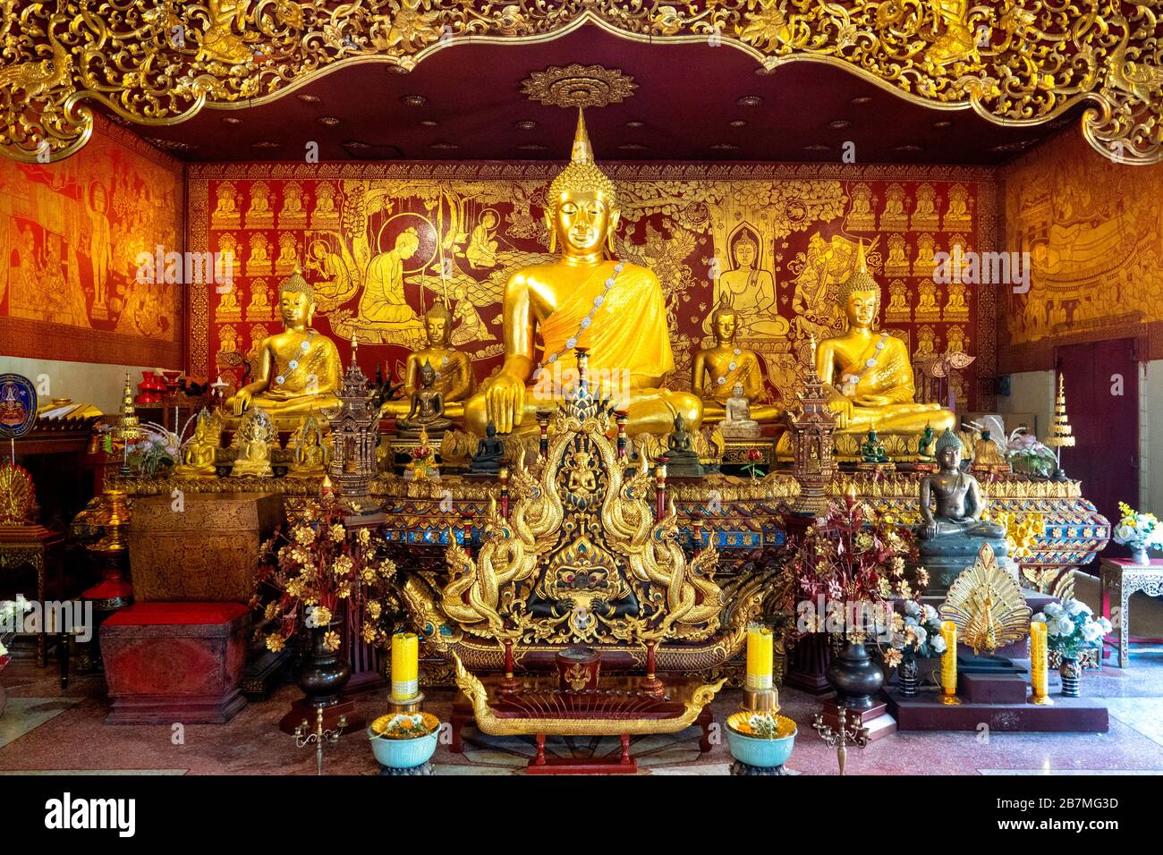 Wat Dok Kham, Chiang Mai, Thaïlande Banque D'Images Wat Dok Kham, Chiang Mai, Thaïlande Banque D'Images