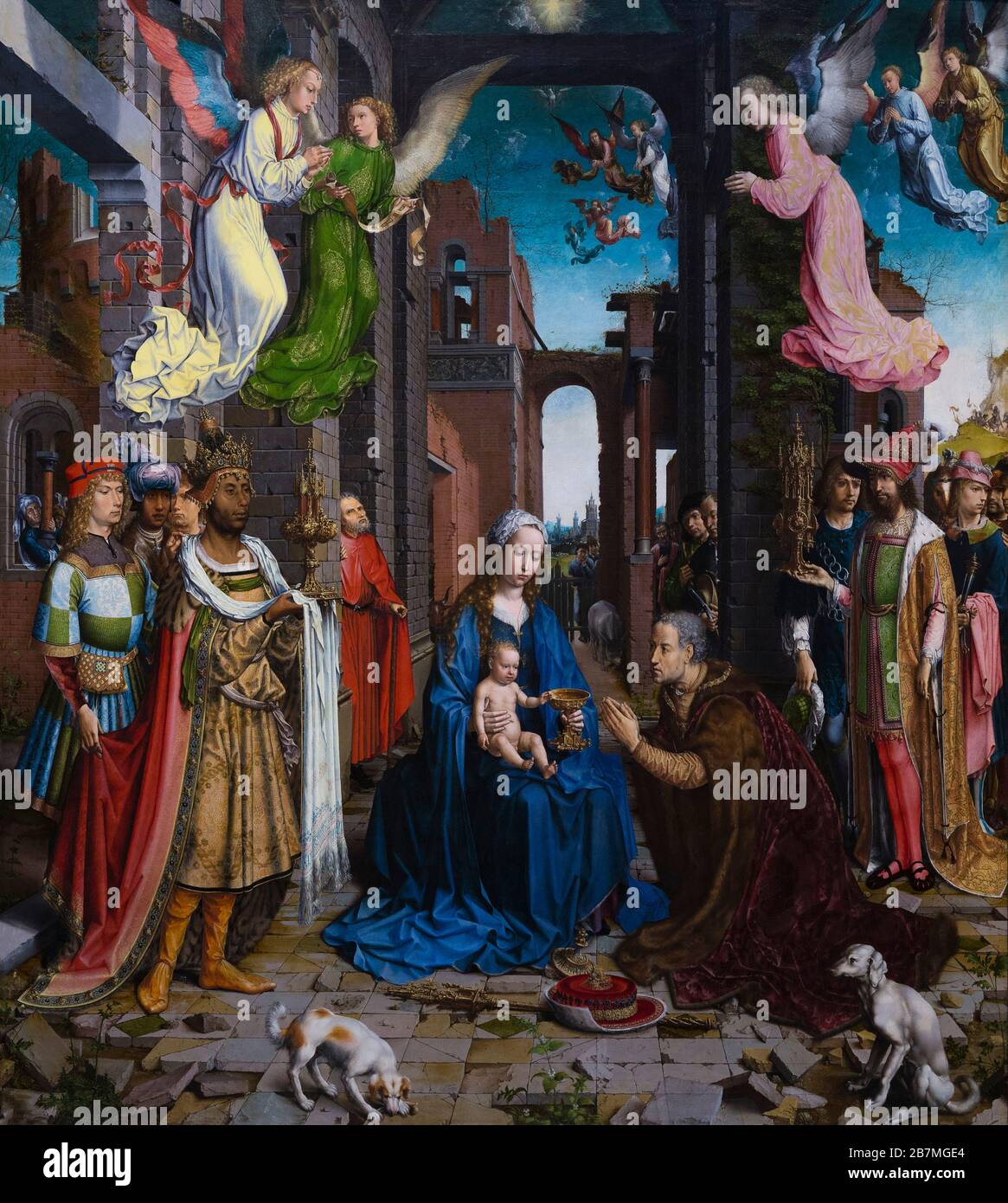 Adoration des rois, Jan Gossaert, vers 1510-1515, Banque D'Images
