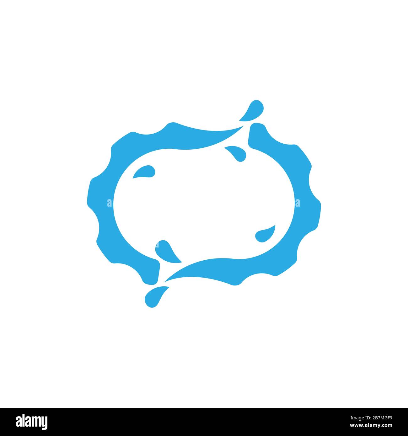 symbole de puissance de l'eau de la machine cog vecteur logo Illustration de Vecteur