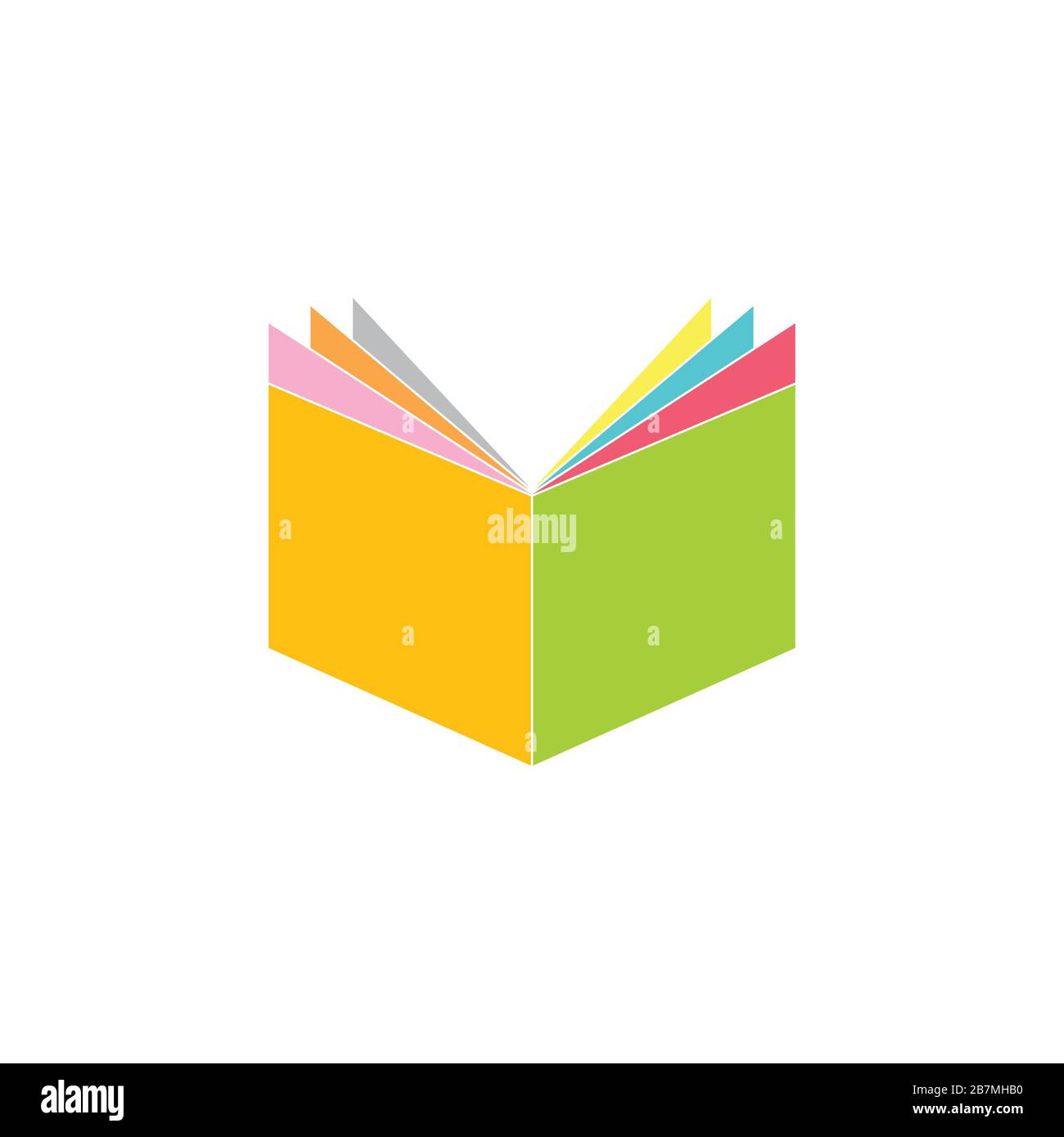 vecteur coloré de décoration de symbole de livre Illustration de Vecteur