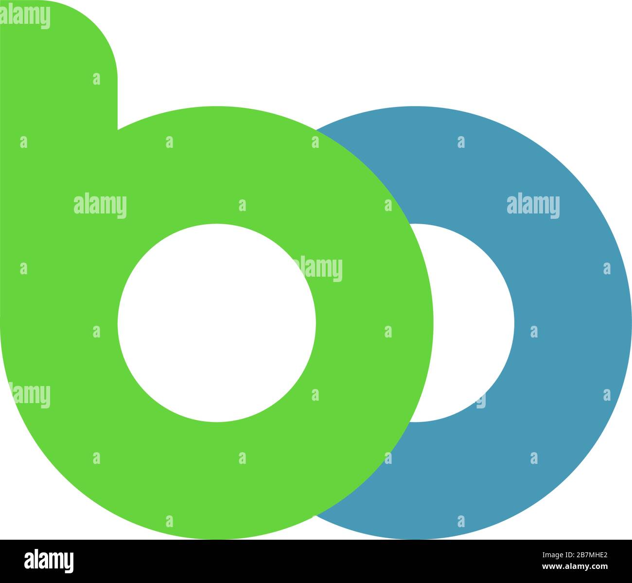 lettre bo abstrait caché symbole logo de dessin d'enfant vecteur Illustration de Vecteur