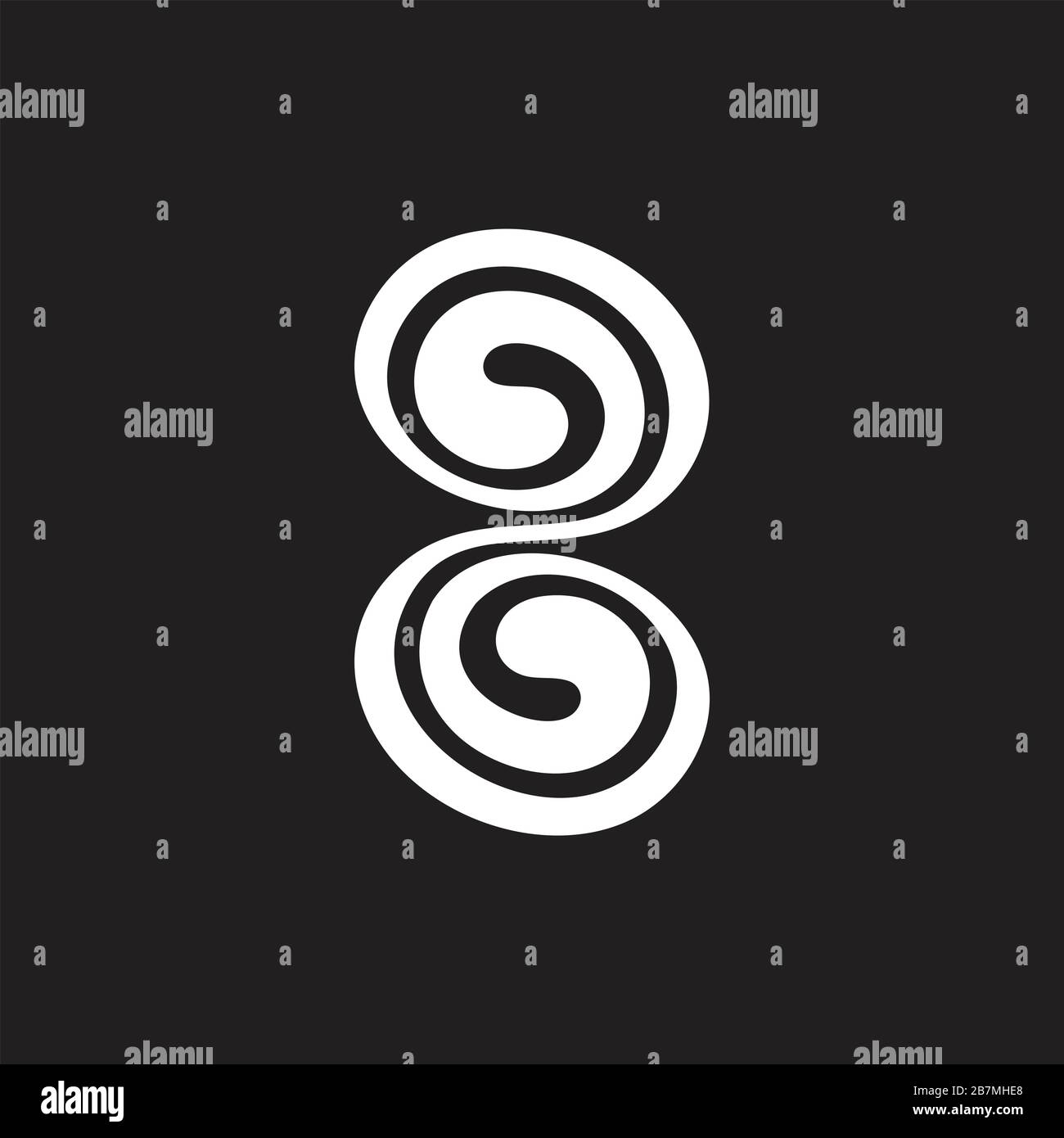 spirale mignon deux logo vecteur Illustration de Vecteur