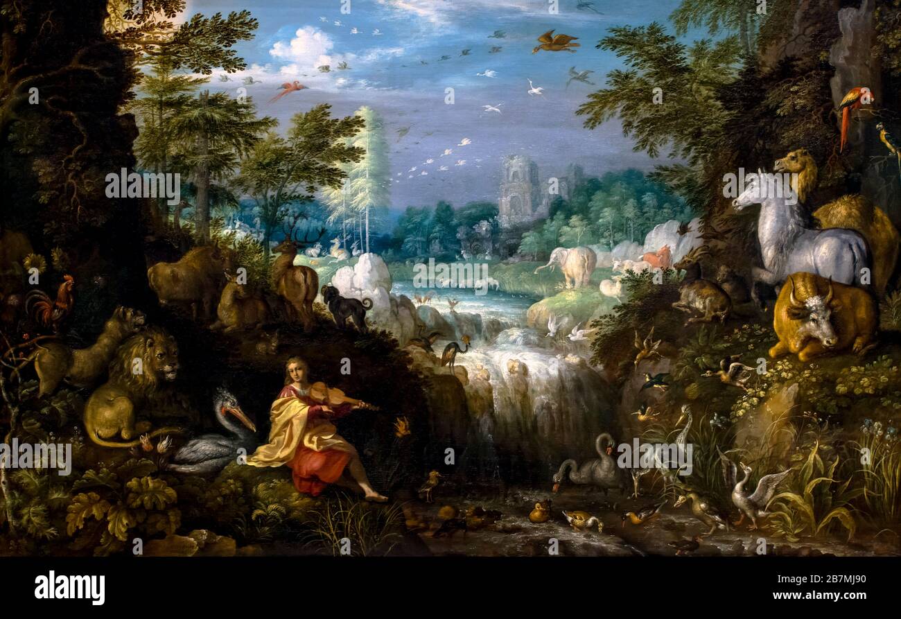 Orpheus, Roelandt Savery, 1628, Banque D'Images