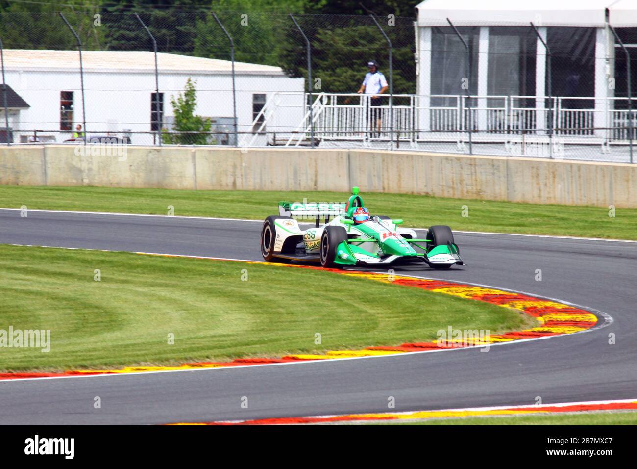 Elkhart Lake, Wisconsin - 21 juin 2019 : 88 Colton Herta, États-Unis, Harding Racing, Grand Prix du Groupe REV à Road America, en cours de séance de pratique. Banque D'Images