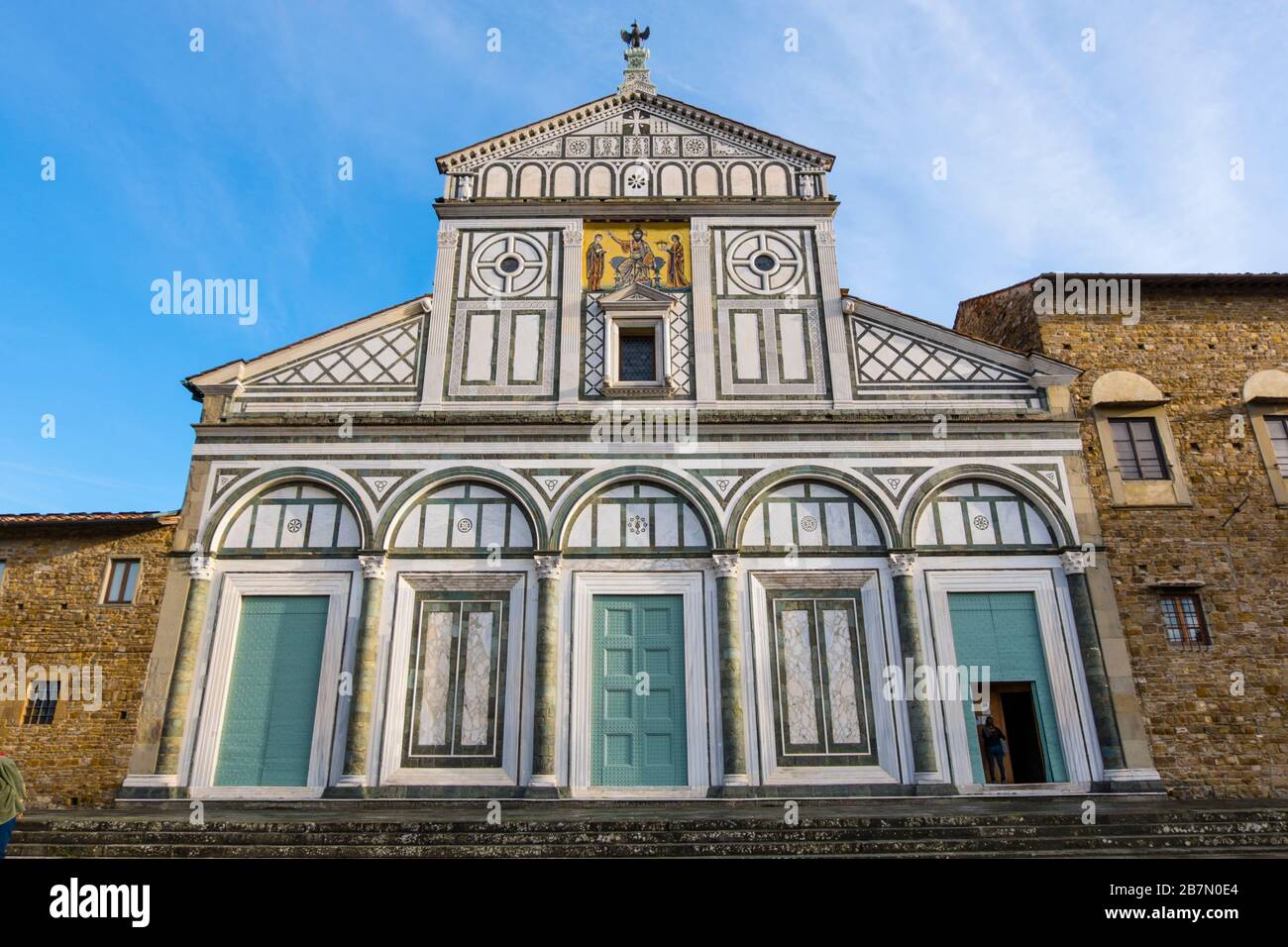Abbazia di San Miniato al Monte, Florence, Italie Banque D'Images