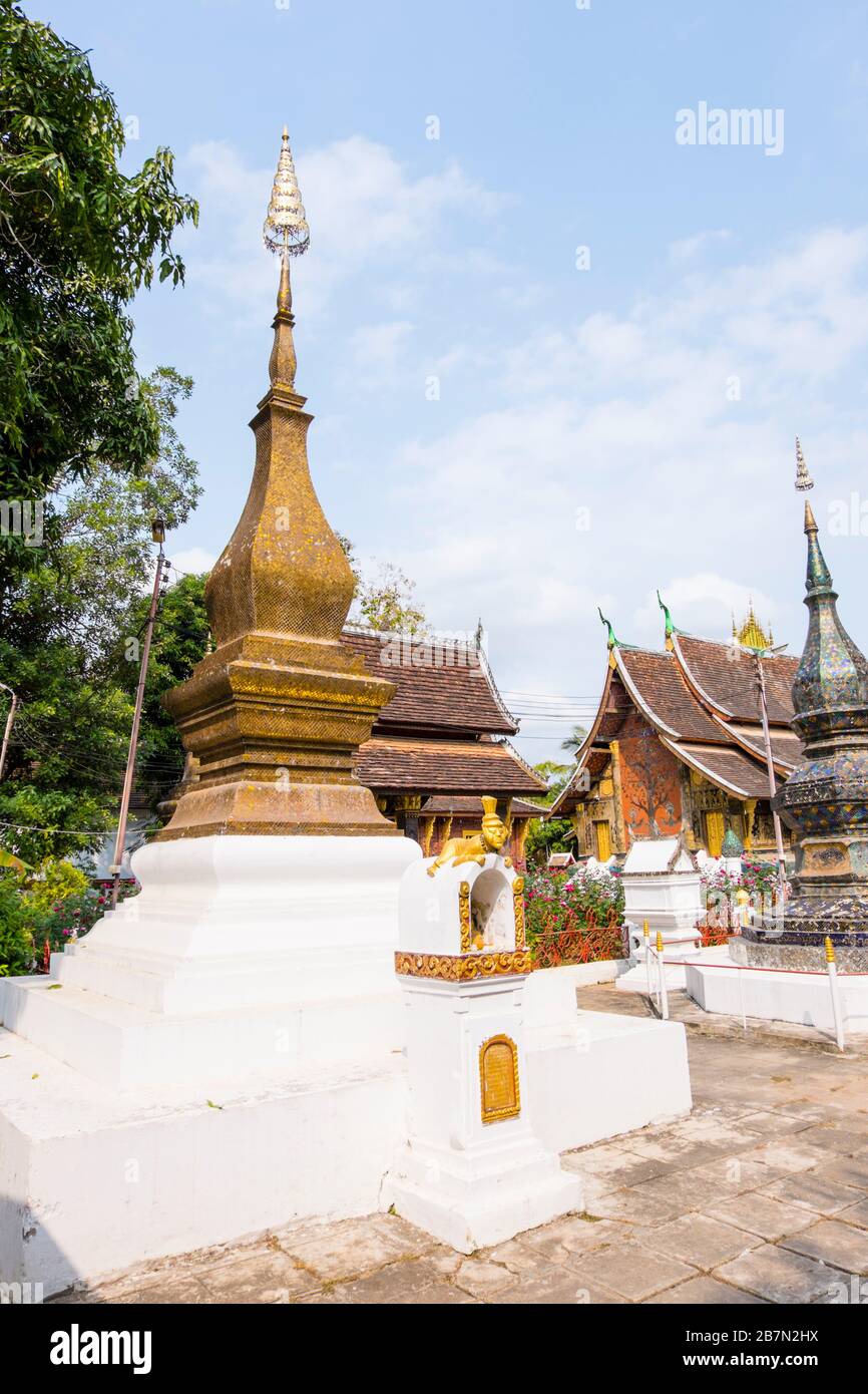 Wat Xiengthong, vieille ville, Luang Prabang, Laos Banque D'Images