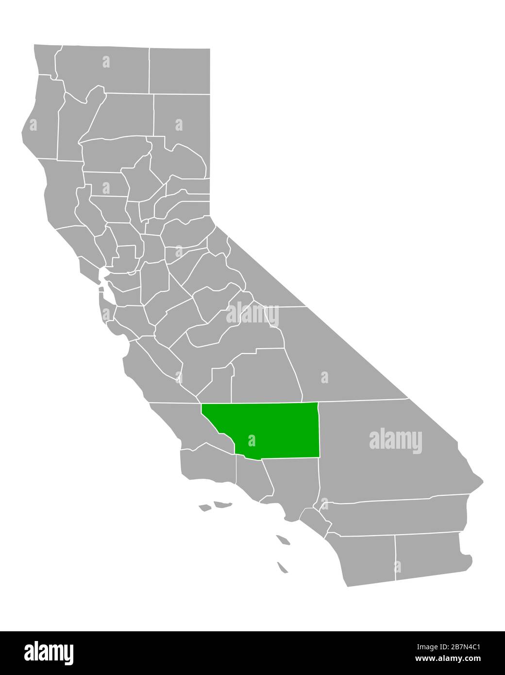Carte de Kern en Californie Banque D'Images