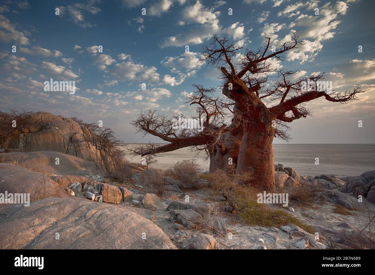 Lever du soleil sur l'île de Kubu Banque D'Images
