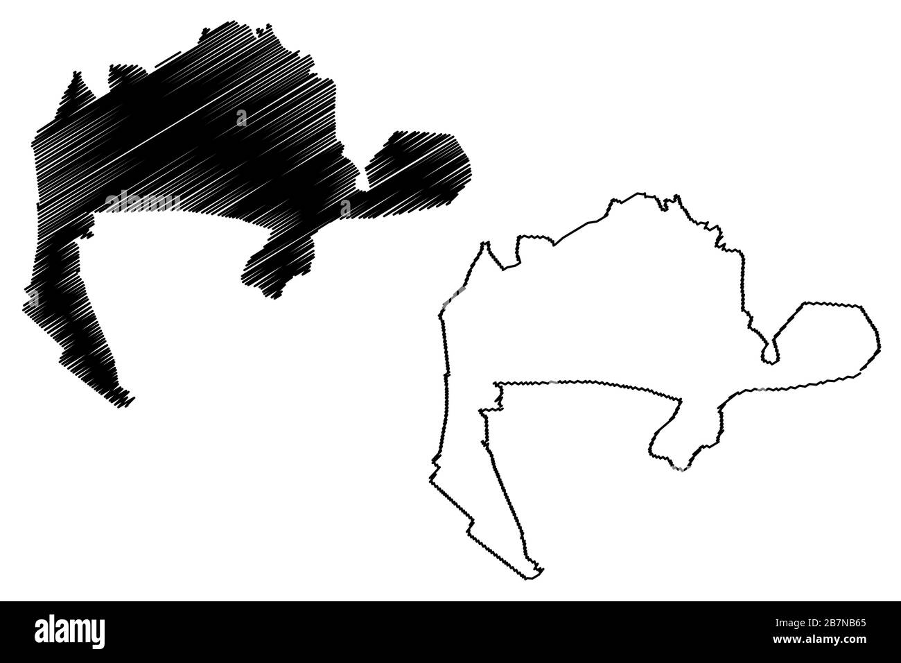 Municipalité de Stopini (République de Lettonie, divisions administratives de Lettonie, municipalités et leurs unités territoriales) illustration vectorielle de carte, scr Illustration de Vecteur