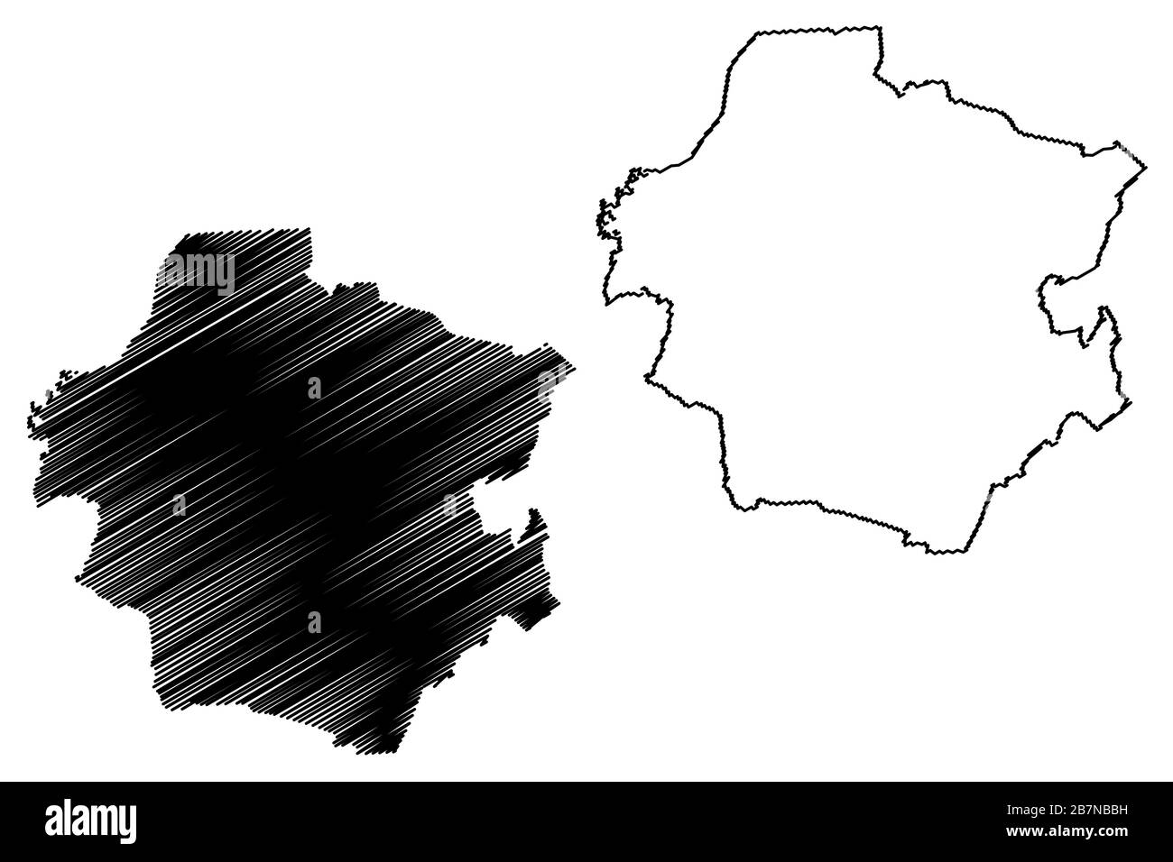 Municipalité de Rugaji (République de Lettonie, divisions administratives de Lettonie, municipalités et leurs unités territoriales) illustration vectorielle de carte, scri Illustration de Vecteur
