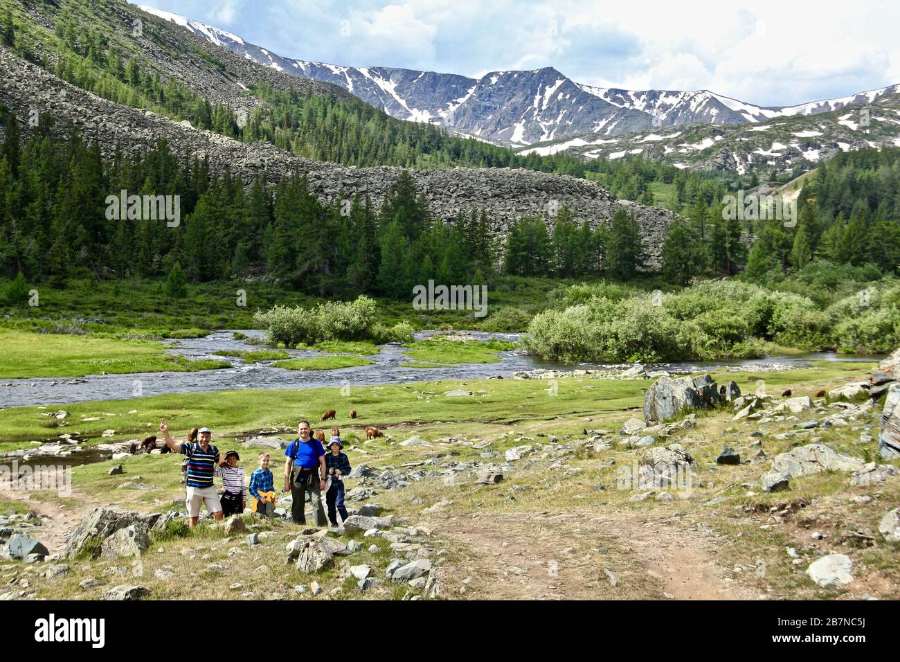 Les peuples et les touristes locaux de Mongolie Banque D'Images