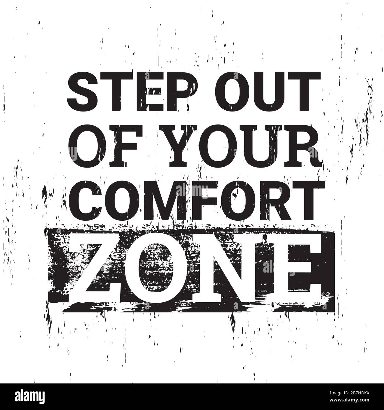 Sortez de votre zone de confort. Citations motivationnelles. Illustration de Vecteur