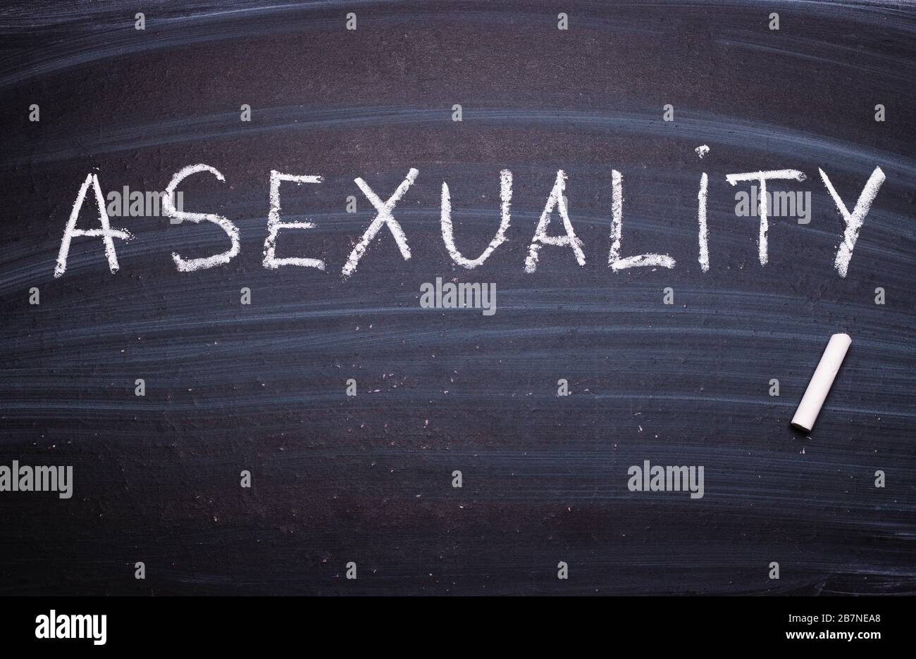 Le mot asexualité. Identité sexuelle Banque D'Images