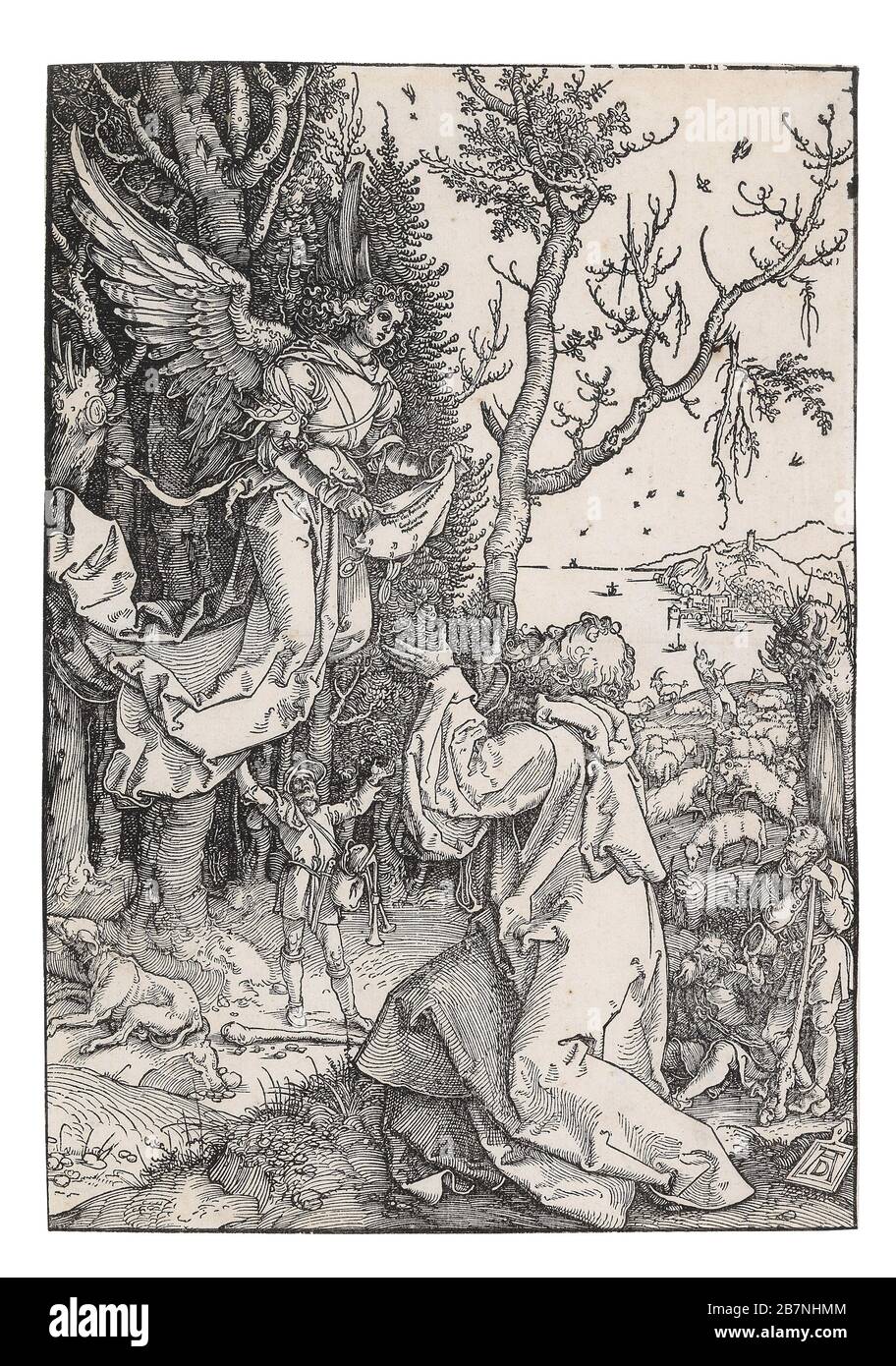 Joachim et l'Ange, de la vie de la Vierge, c. 1504. Collection privée. Banque D'Images