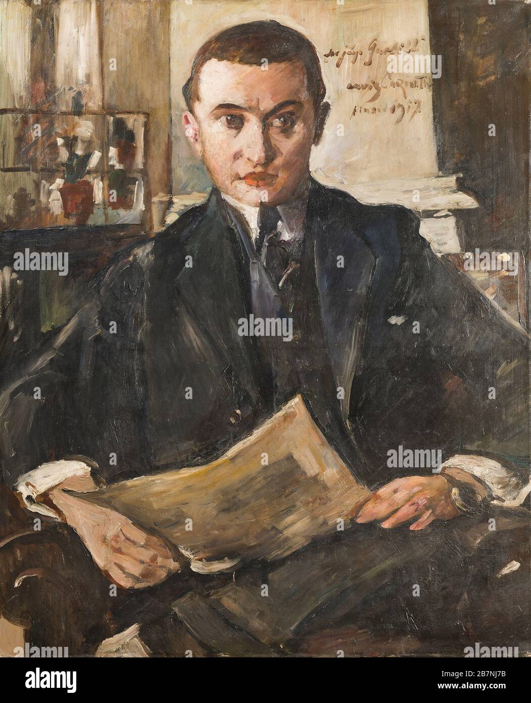 Portrait de Wolfgang Gurlitt, 1917. Trouvé dans la Collection de Lentas Kunstmuseum Linz. Banque D'Images