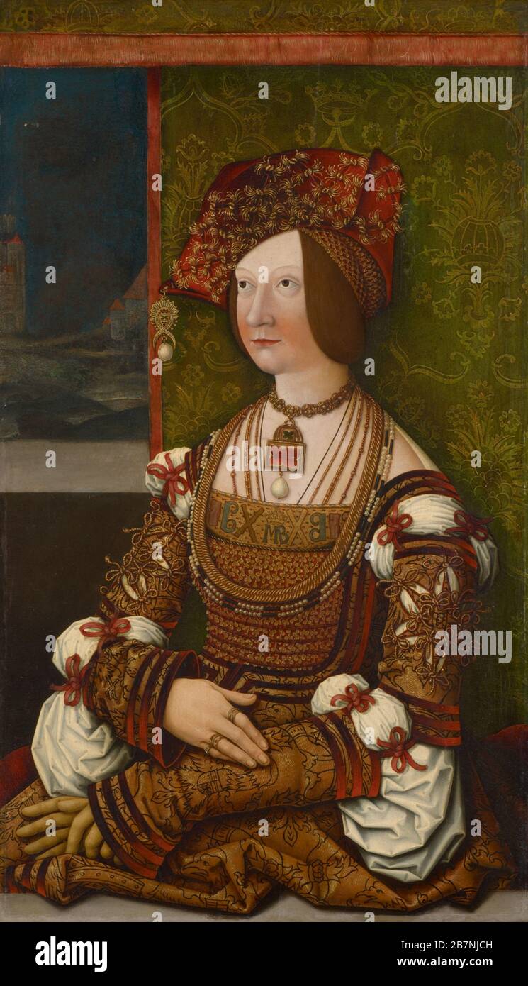Portrait de Bianca Maria Sforza (1472-1510), CA. 1505-1510. Trouvé dans la Collection du Musée d'Histoire de l'Art, Vienne. Banque D'Images