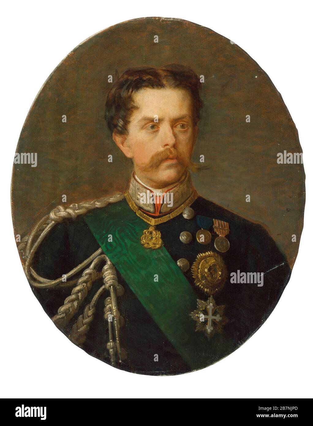 Portrait du roi Umberto I d'Italie (1844-1900). Collection privée. Banque D'Images
