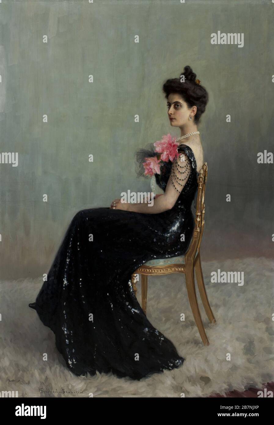 Portrait de la comtesse Maria Pavlovna Abamelik-Lazareva (1876-1955), née Demidova, princesse San Donato, 1900-1901. Trouvé dans la Collection de l'Ermitage d'État, Saint-Pétersbourg. Banque D'Images