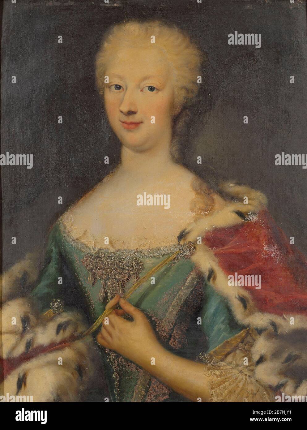 Polyxena de Hesse-Rotenburg (1706-1735), reine de Sardaigne, premier tiers du 18ème cen. Collection privée. Banque D'Images