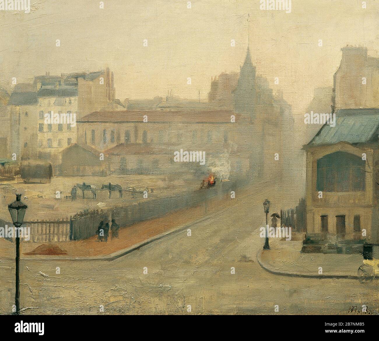 Dans le brouillard, 1882. Trouvé dans la Collection de Österreichische Galerie Belvedere, Vienne. Banque D'Images