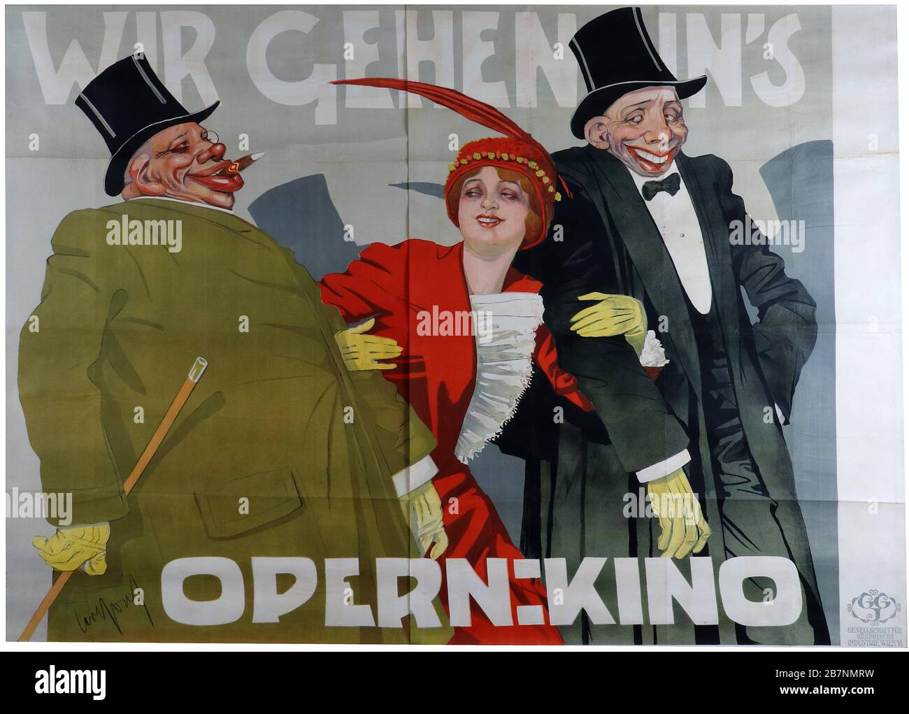 WIR gehen ins Opernkino, c. 1905. Collection privée. Banque D'Images