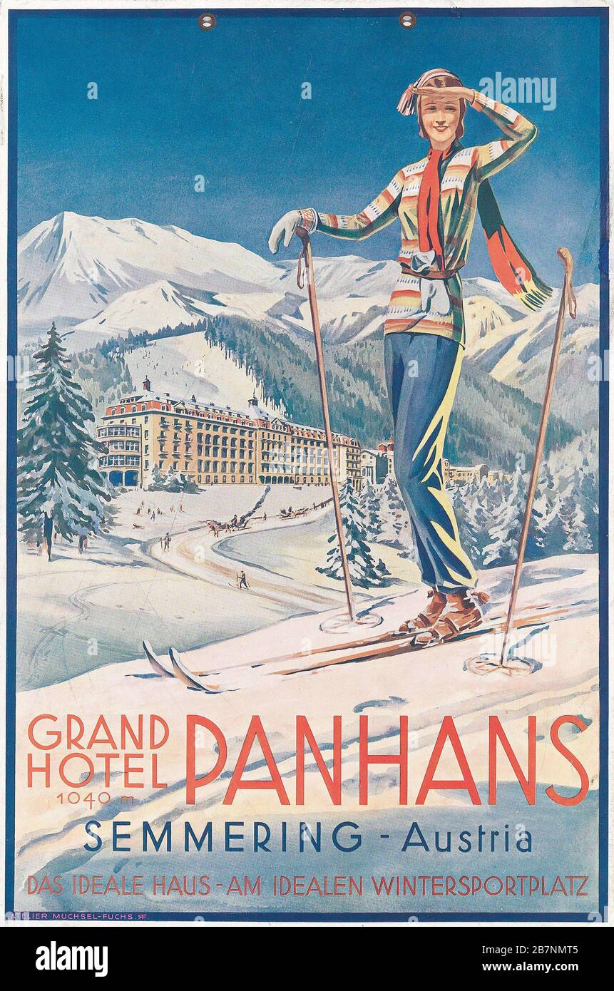 Grand Hotel Panhans Semmering, 1930. Collection privée. Banque D'Images