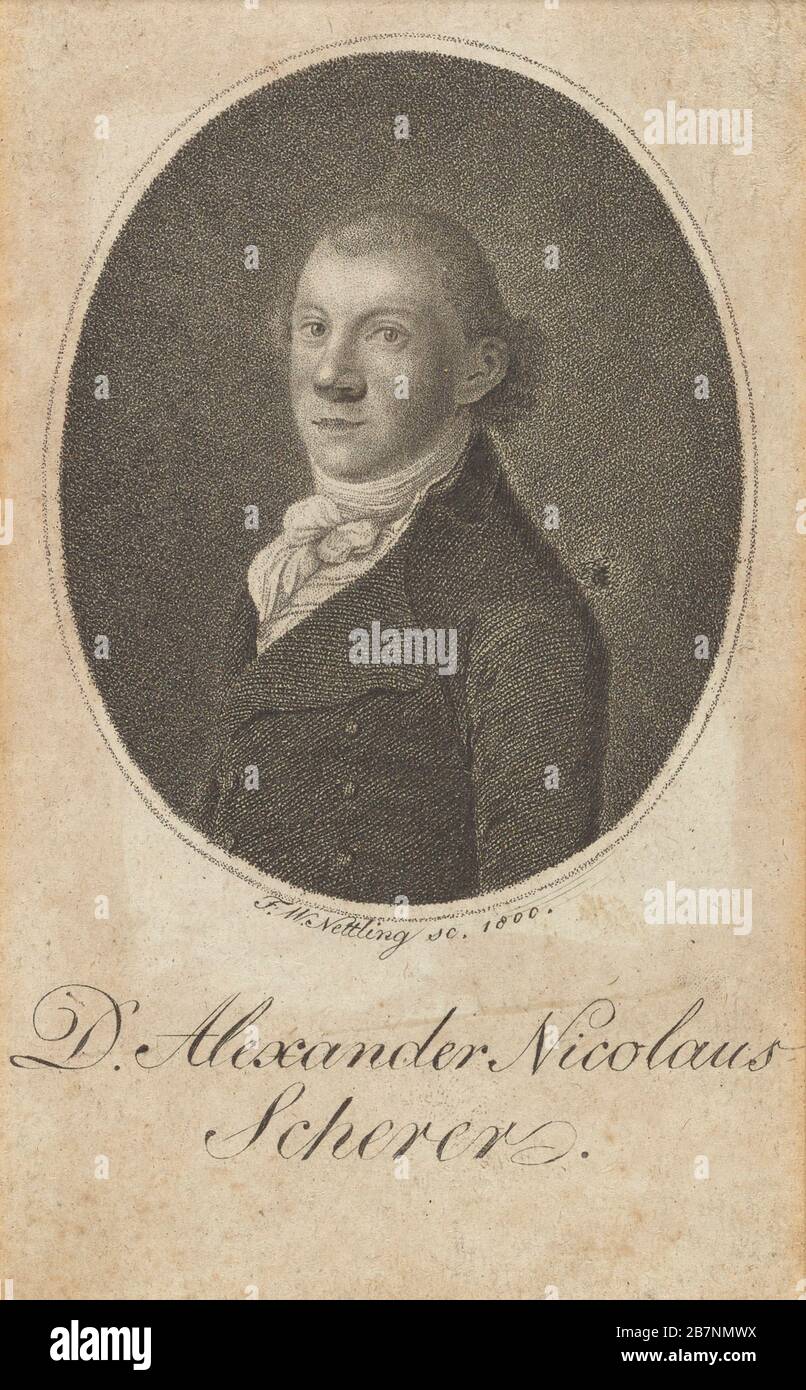 Portrait d'Alexander Nicolaus Scherer (1771-1824), 1800. Collection privée. Banque D'Images