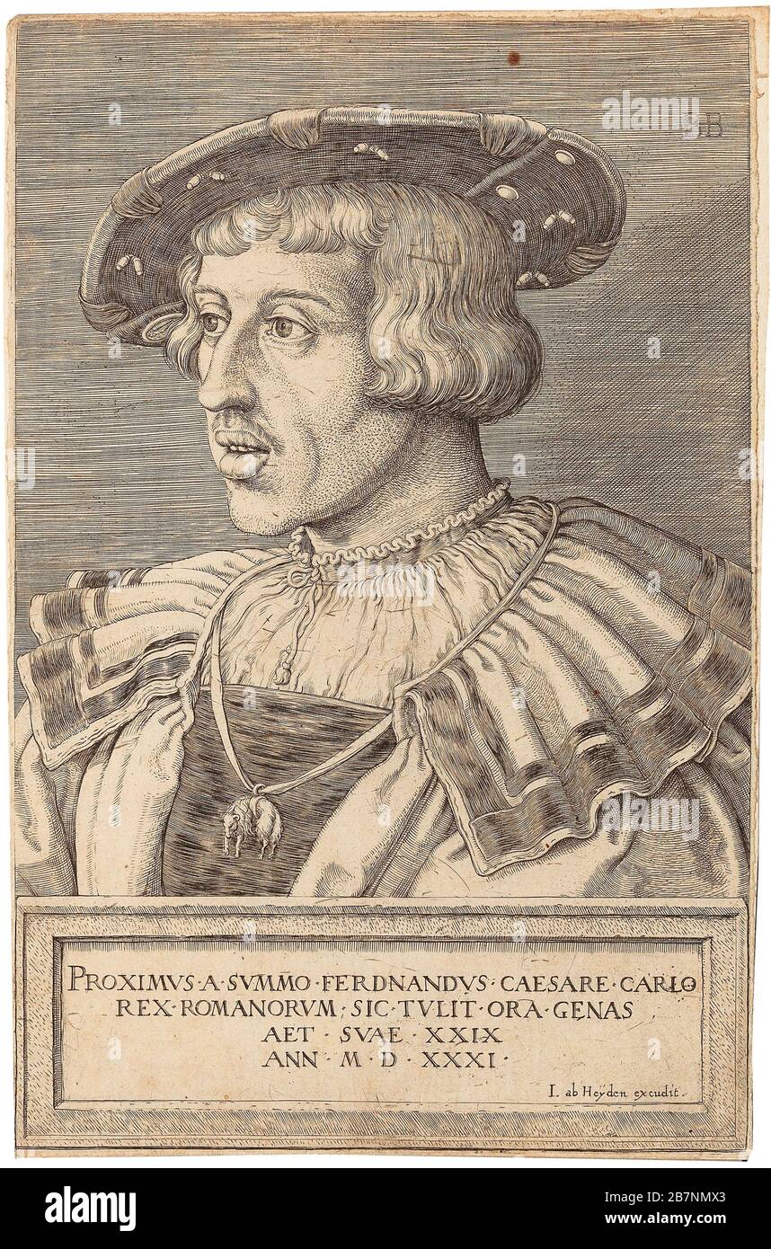Portrait de l'empereur Ferdinand I (1503-1564), 1531. Collection privée. Banque D'Images
