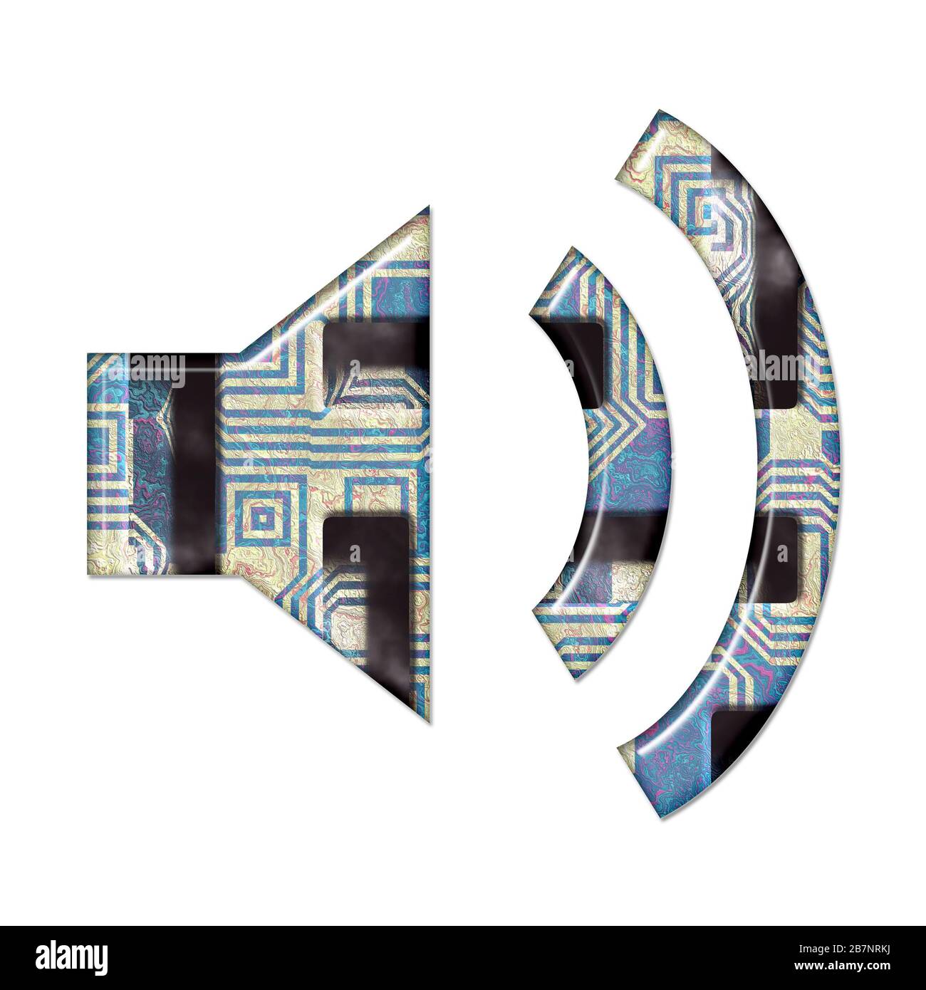 Rendu tridimensionnel du motif de matériau composite et du symbole de texture, du signe et de la forme Banque D'Images