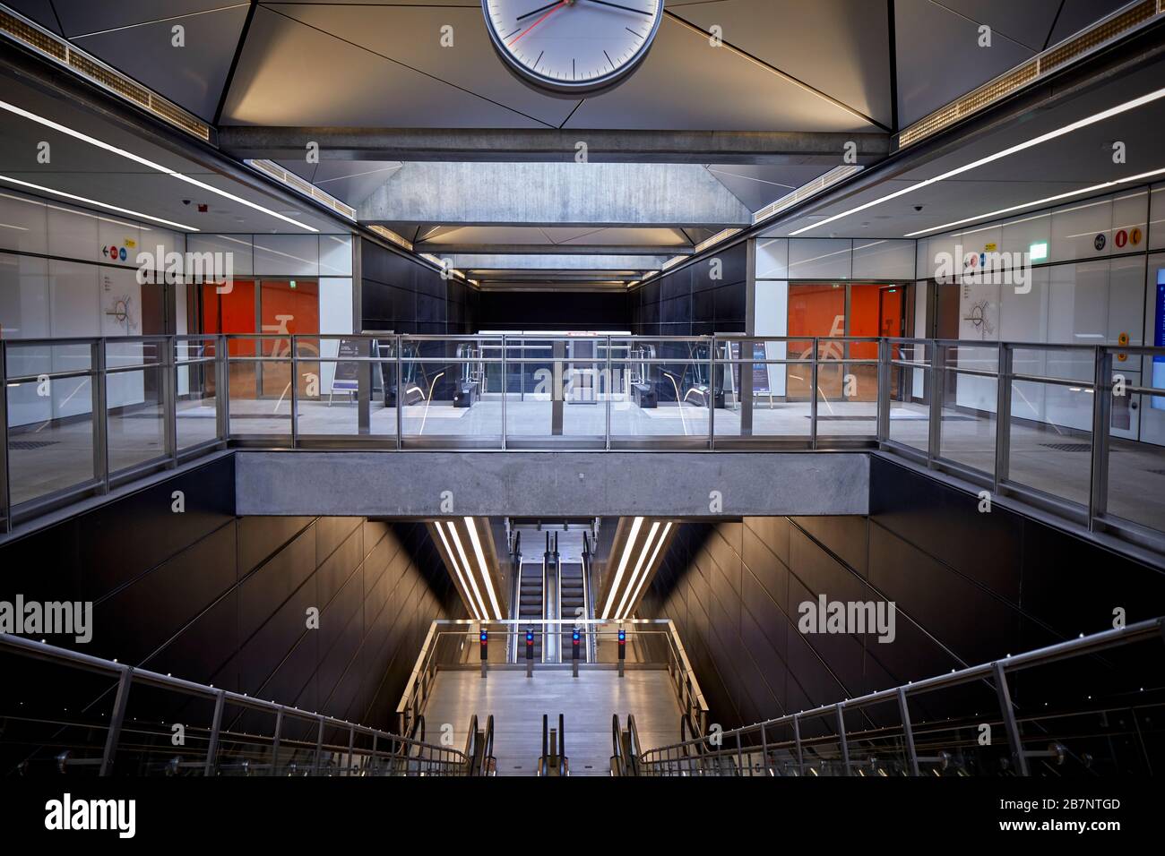 Copenhague, la capitale du Danemark, station de métro Rådhuspladsen sur la City Circle Line Banque D'Images