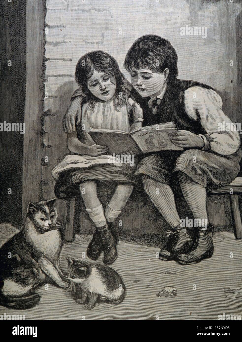 Livre photo de maman. De Barnavannen, 1892.The Children's Friend, illustré Weekly pour Sunday School and Home, a été publié par la maison d'édition de l'Association missionnaire suédoise. Banque D'Images