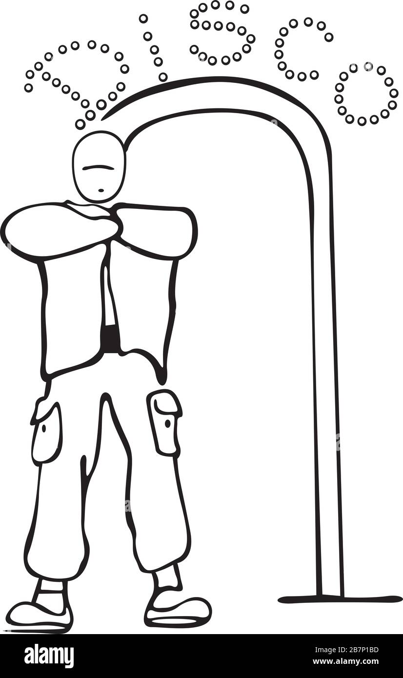 bodyguard dans une discothèque Illustration de Vecteur