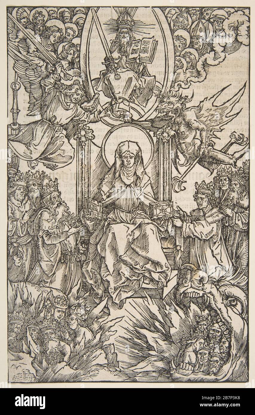 Illustration de Revelations Sancte Birgitte, Koberger Nuremberg 1502 (texte allemand).n.d. Banque D'Images