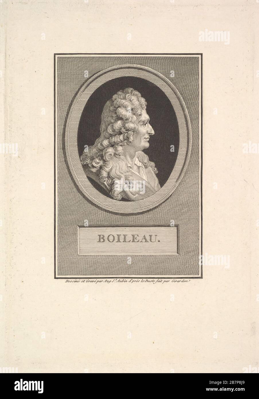 Portrait de Despr&#xe9;aux Nicolas Boileau, 1800. Après Fran&#xe7;ois Girardon Banque D'Images