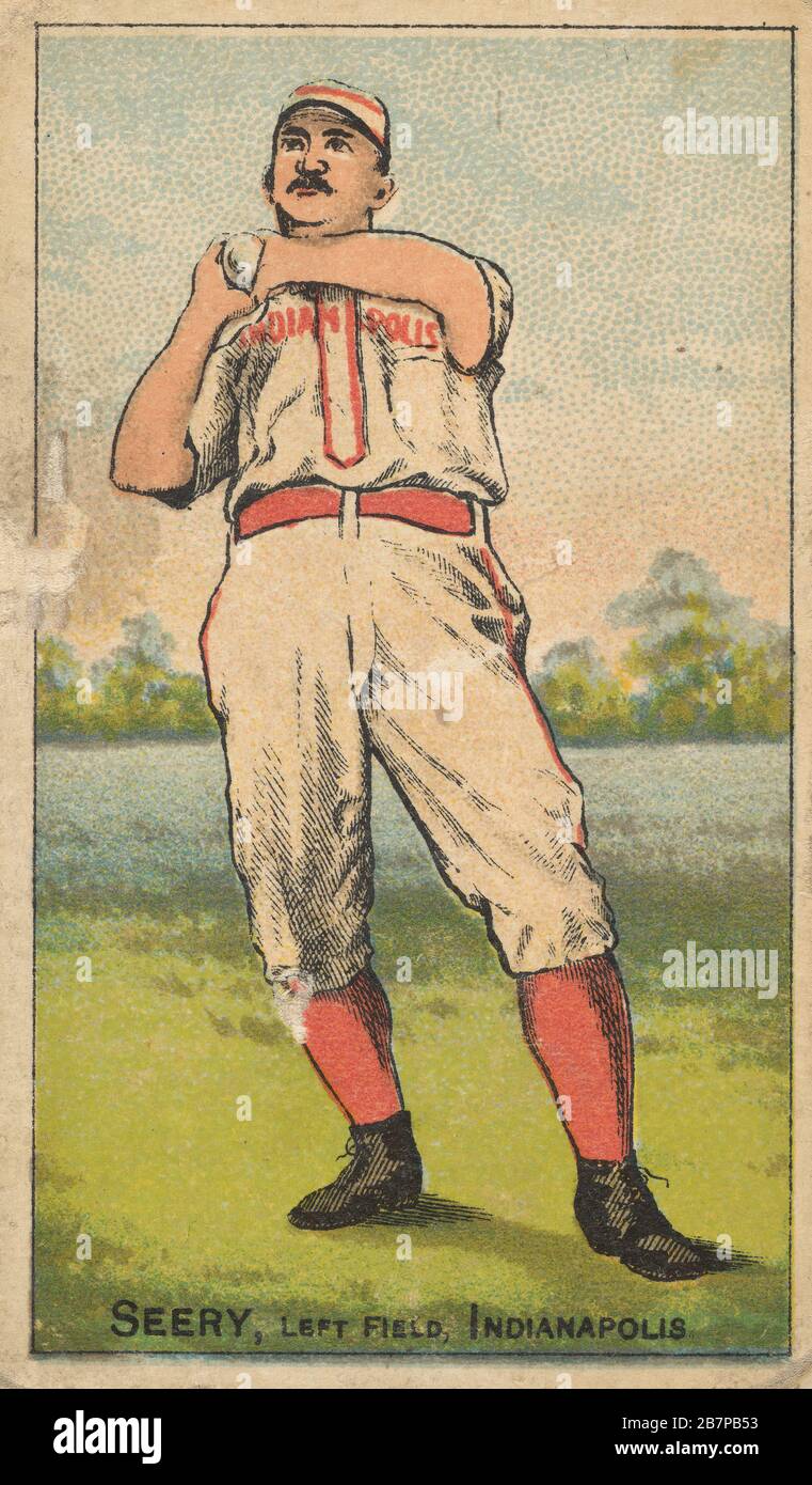 Seery, Left Field, Indianapolis, de la série de pièces d'or (N284) pour le tabac à mâcher de pièces d'or, 1887. Banque D'Images