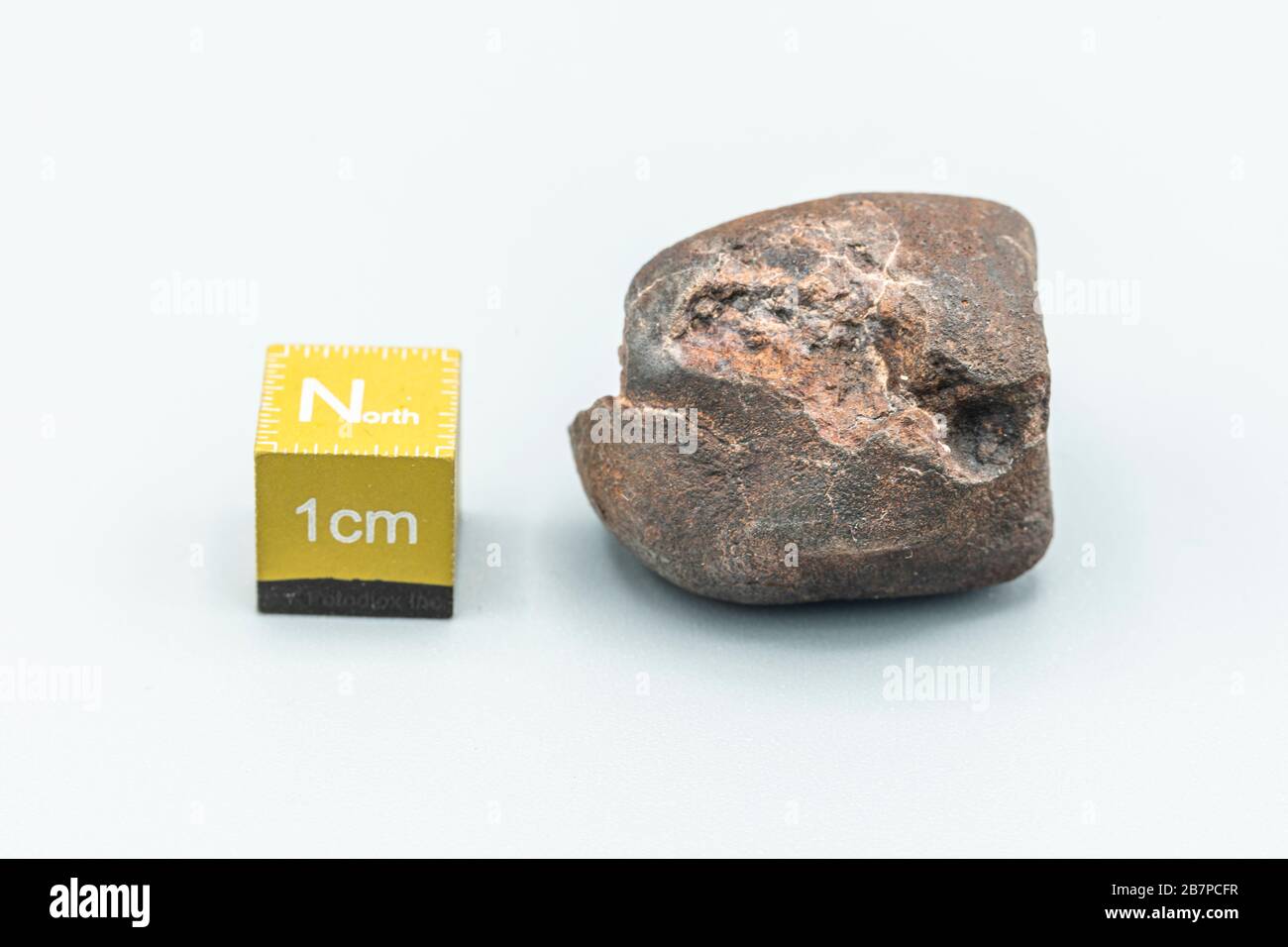 Météorite chondrite L6W2 Type isolé, morceau de roche formé comme astéroïde dans l'univers à pendant la création du système solaire Banque D'Images