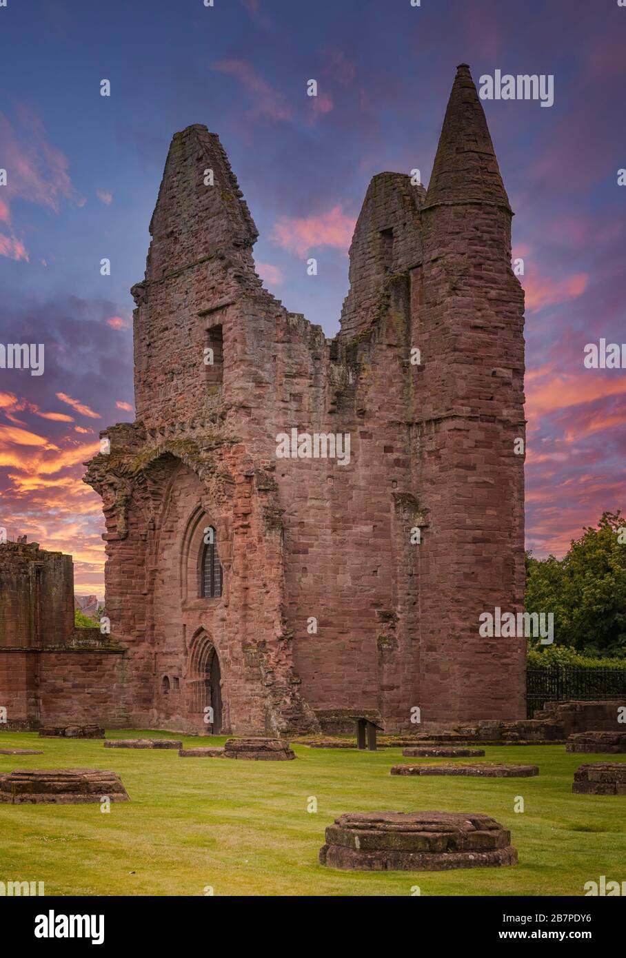 L'abbaye d'Arbroath est célèbre pour sa part associée à la Déclaration d'Arbroath de 1320, qui a affirmé l'indépendance de l'Écosse vis-à-vis de l'Angleterre. Banque D'Images