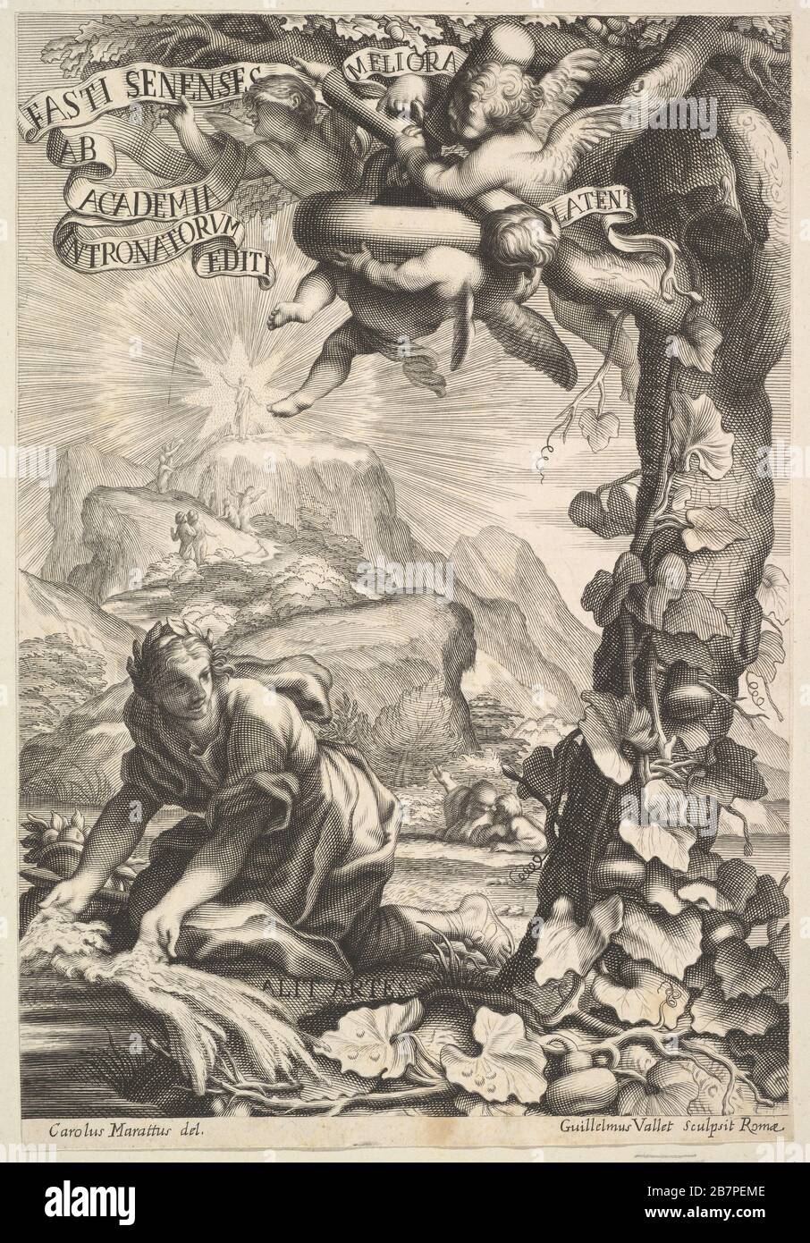 Frontispiece de Fasti Senenses, 1645-1704. Banque D'Images