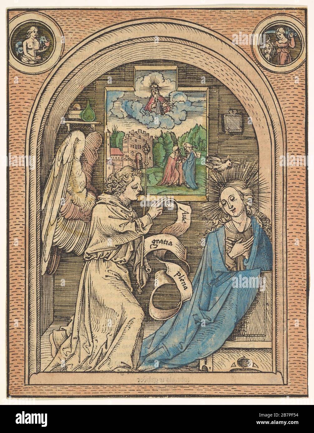 L'Annonciation, fin du XVe-début du XVIe siècle. Banque D'Images