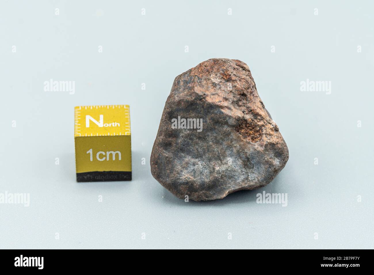 Météorite chondrite L6W2 Type isolé, morceau de roche formé comme astéroïde dans l'univers à pendant la création du système solaire Banque D'Images