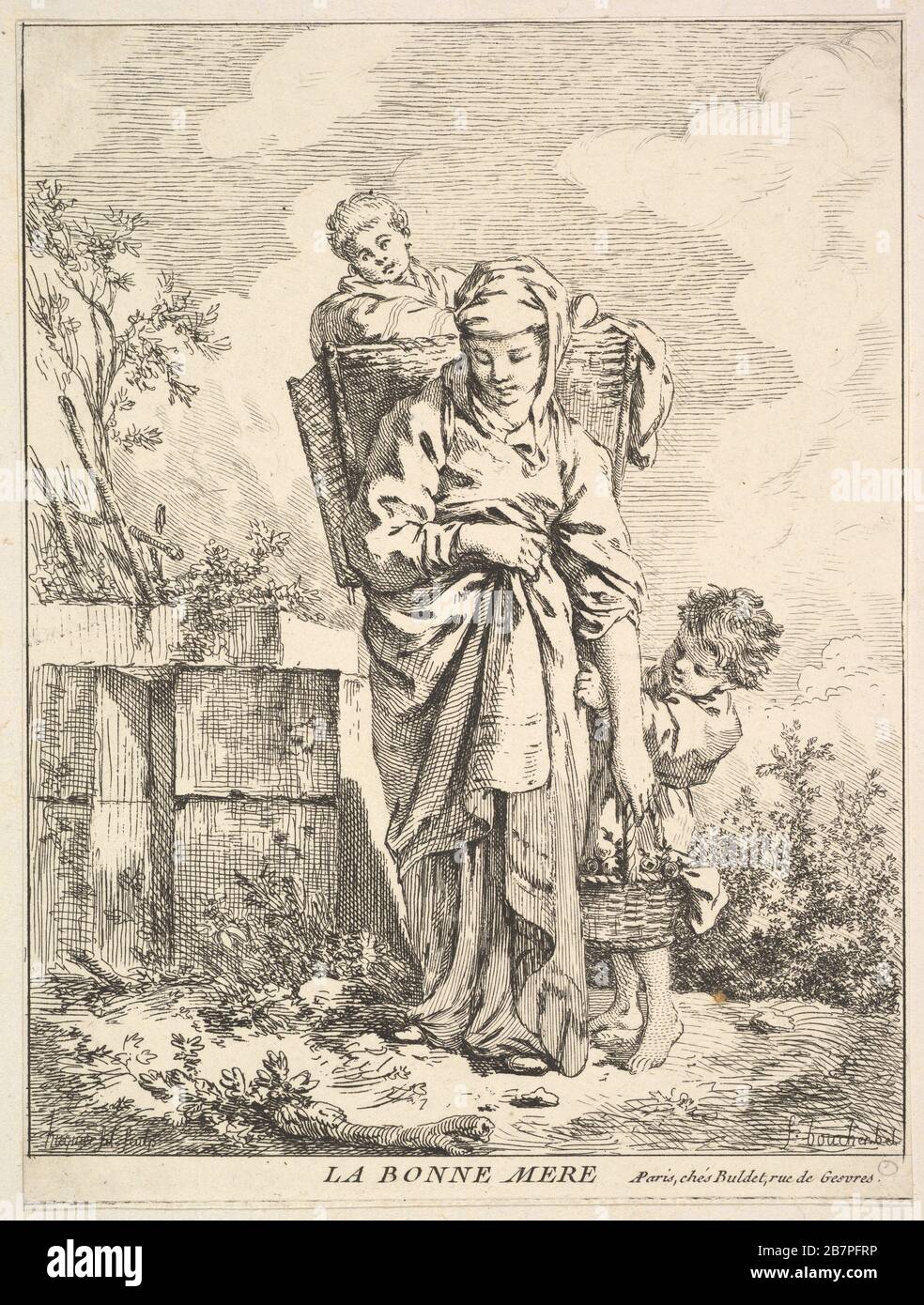La bonne mère, XVIIIe siècle. Banque D'Images